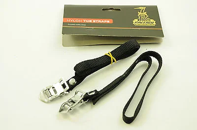 Mountain bike fork crown-RALEIGH TOE STRAPS DURABLE NYLON WELLGO CYCLE PEDAL BIKE TOE-STRAPS BLK ATC130