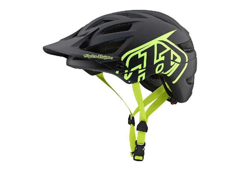 bicycle helmets with detachable visor-Troy Lee Designs A1 MTB Helmet - Drone - Flo Yellow - 2019