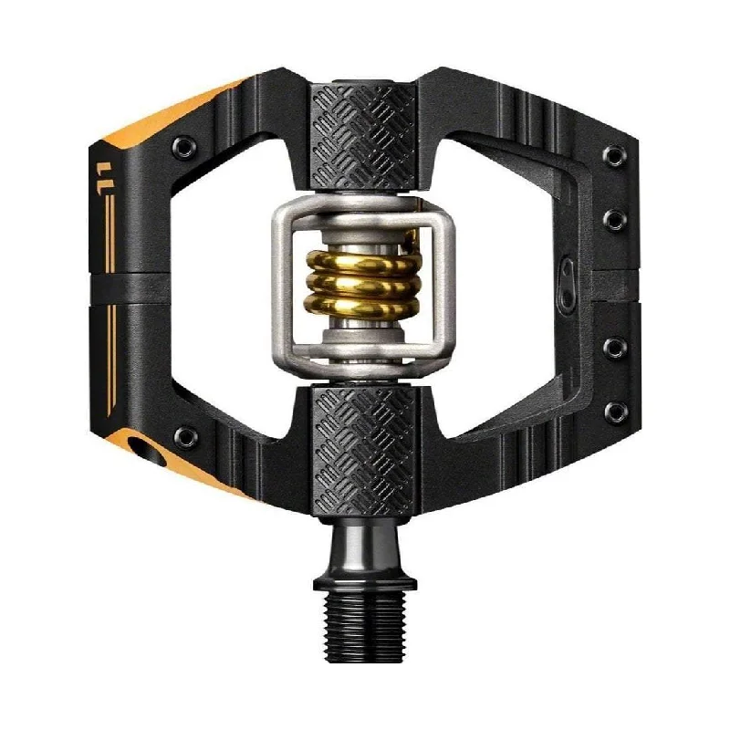 Bike chain degreaser fluid-Crankbrothers Mallet Enduro 11 Pedals - Dual Sided Clipless Aluminum 9/16" BLK/Gold