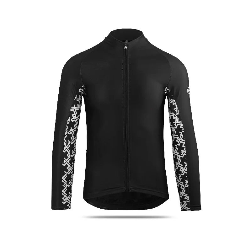 Bicycle riding clothing with zigzag patterns-Assos Mille GT Long Sleeve Jersey