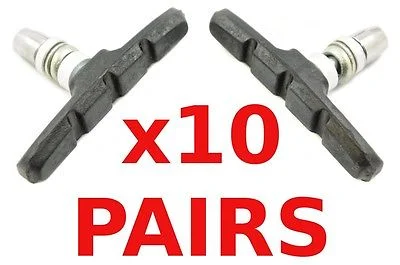 Bicycle riding clothing for midday rides-10 PAIRS BRAKE BLOCKS-BRAKE SHOES FOR MTB V BRAKES WHOLESALE JOB LOT BS27BK