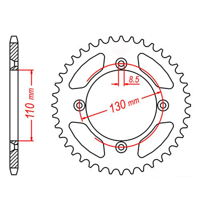 MTX 215 Steel Rear Sprocket #420 (55T) (11-4GC-55)