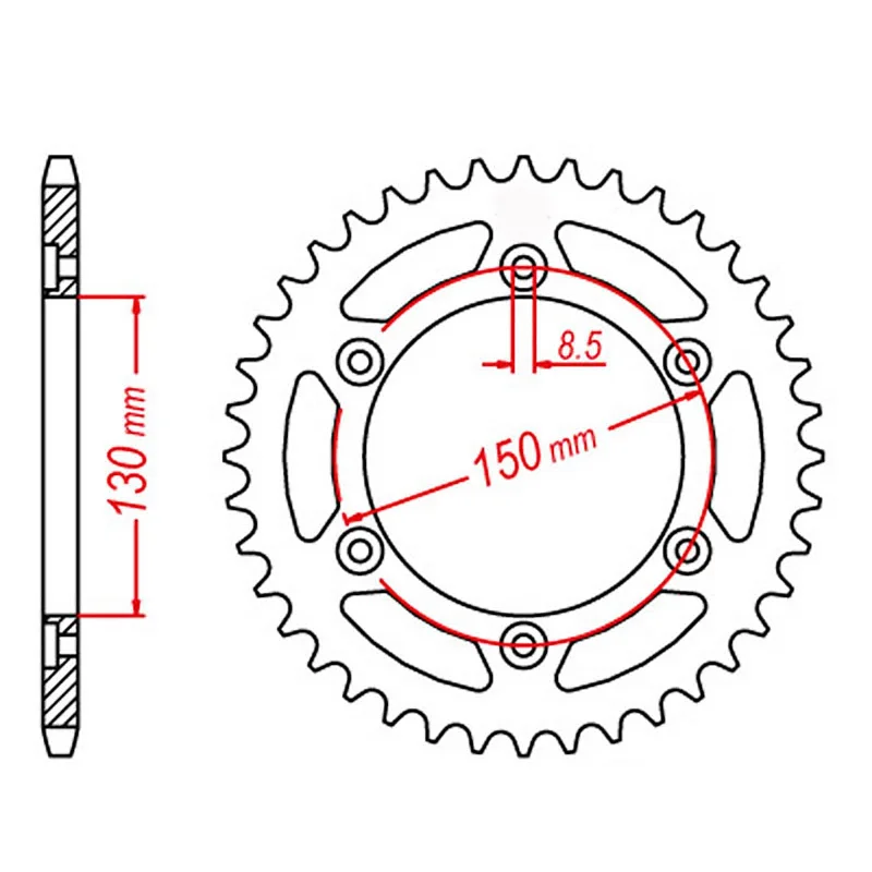 MTX 1244 Steel Rear Sprocket #428 (52T) (11-KY1-52)