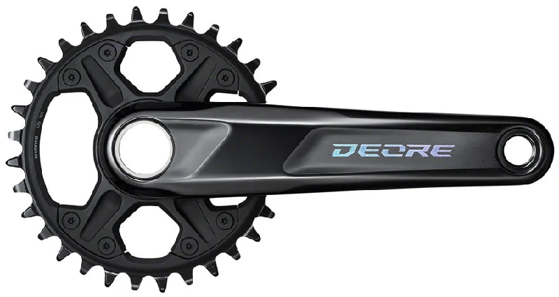 Road bike stem length-Shimano Deore FC-M6130-1 Crankset - 175mm 12-Speed 32t Black