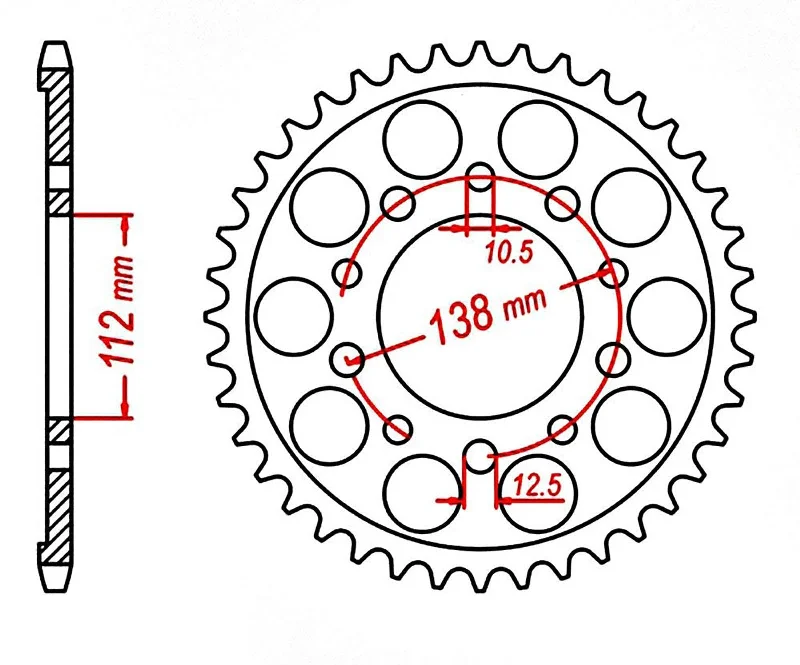 MTX 1303 Steel Rear Sprocket #520 (43T) (11-MGS-43)