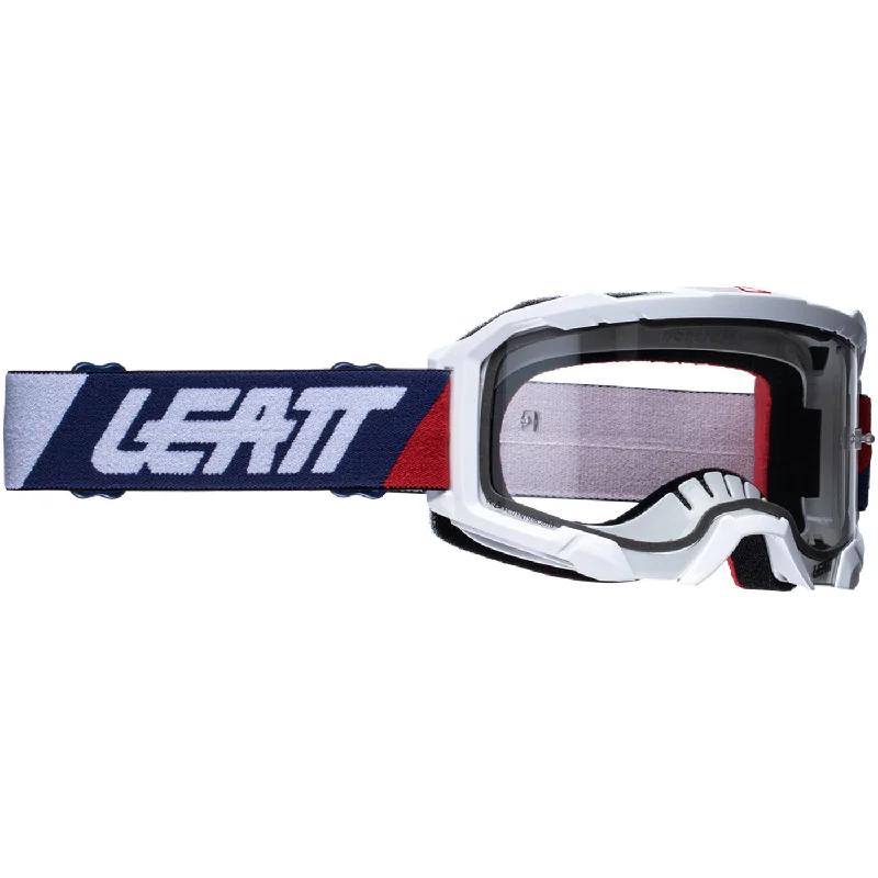 Bicycle riding clothing purple tones-Maschera Leatt Velocity 4.5 - Bianco blu