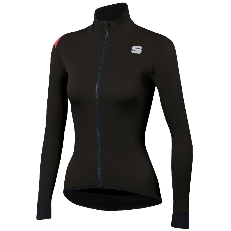 Bicycle riding clothing with magnetic closures-Giacca donna Sportful Fiandre Light Norain - Nero