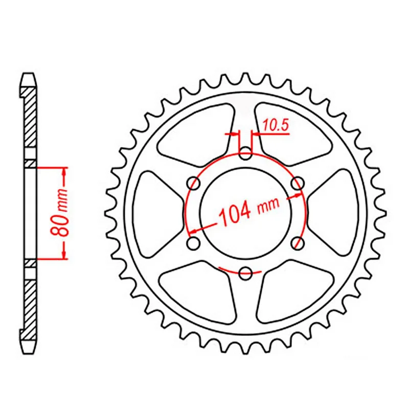 MTX 488 Steel Rear Sprocket #530 (40T) (11-054-40)