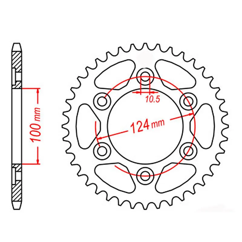 MTX 745 Steel Rear Sprocket #525 (38T) (11-745-38)