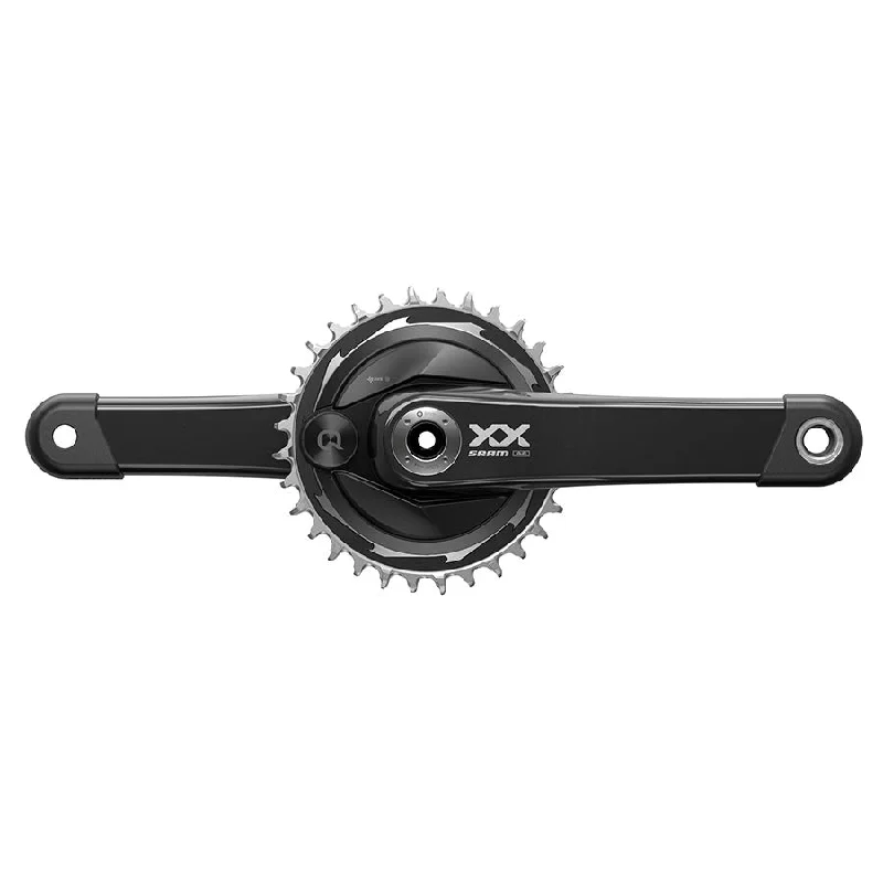 Bike chain tensioner-SRAM XX Eagle T-Type AXS Power Meter Wide Crankset - 175mm 12-Spd 32t Chainring DM Thread Mount PM Spider DUB Spindle Interface Blk