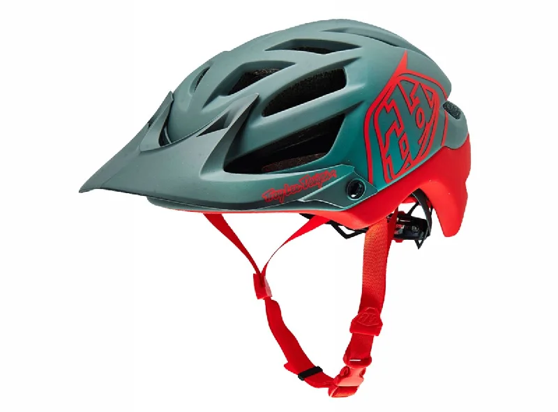 bicycle helmets with enhanced durability-Troy Lee Designs A1 MTB Helmet - Drone - Gray-Red