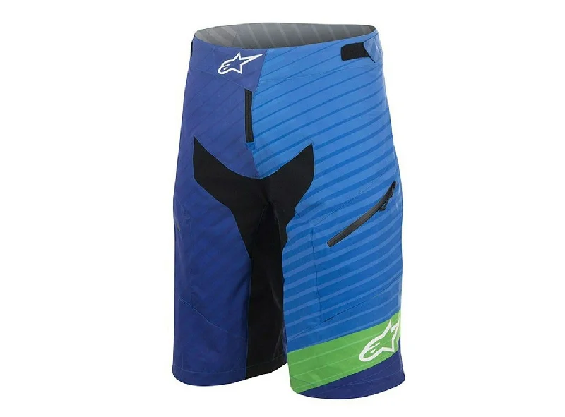 Bicycle riding clothing retro styles-Alpinestars Depth MTB Short - Royal Blue-Bright Green-Blue