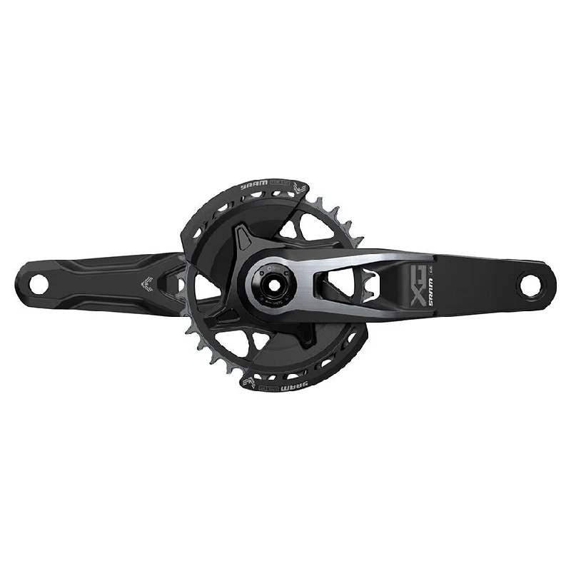 Bicycle pedal straps-SRAM X0 Eagle T-Type Wide Crankset - 175mm 12-Speed 32t Chainring Direct Mount 2-Guards DUB Spindle Interface BLK