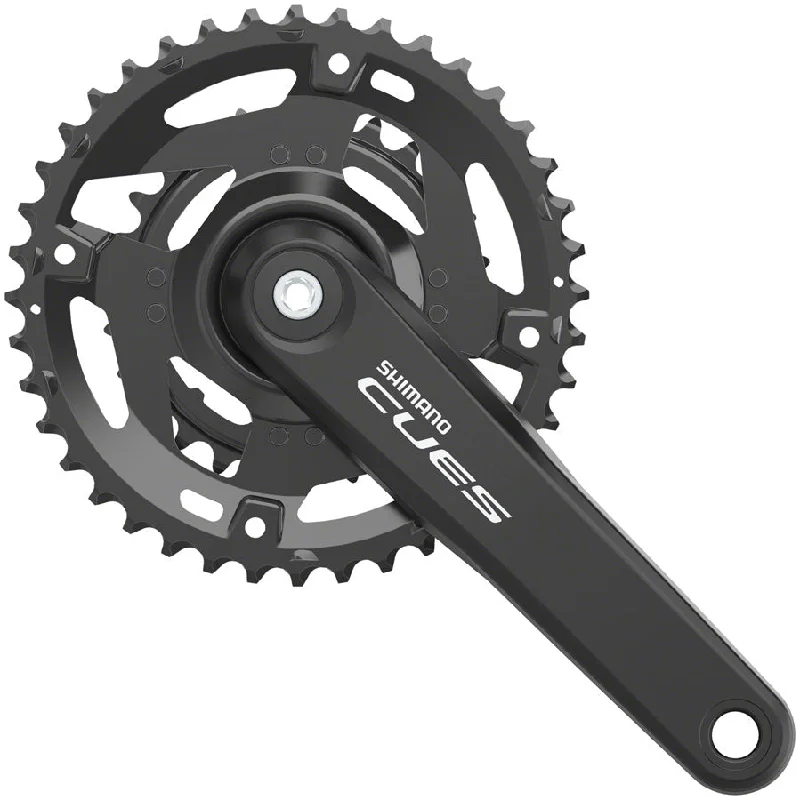 Bike tire bead breaker-Shimano CUES FC-U4000-2 Crankset - 175mm 9/10/11-Speed 40/26t Riveted Square Taper JIS Spindle Interface BLK