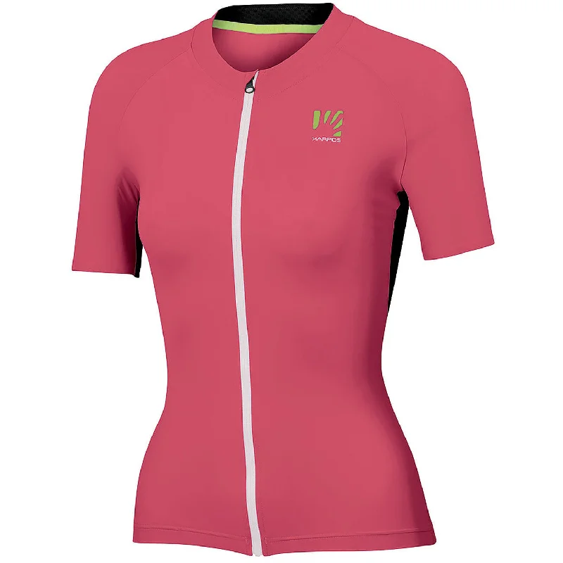 Bicycle riding clothing with reinforced elbows-Maglia Donna Karpos Pralongia - Rosa