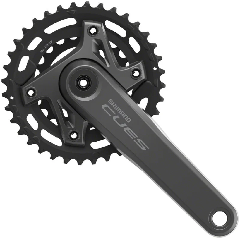 Bike chain tension adjuster-Shimano CUES FC-U6000-2 Crankset - 170mm 9/10/11-Speed 36/22t Asymmetric 96 BCD Hollowtech II BLK