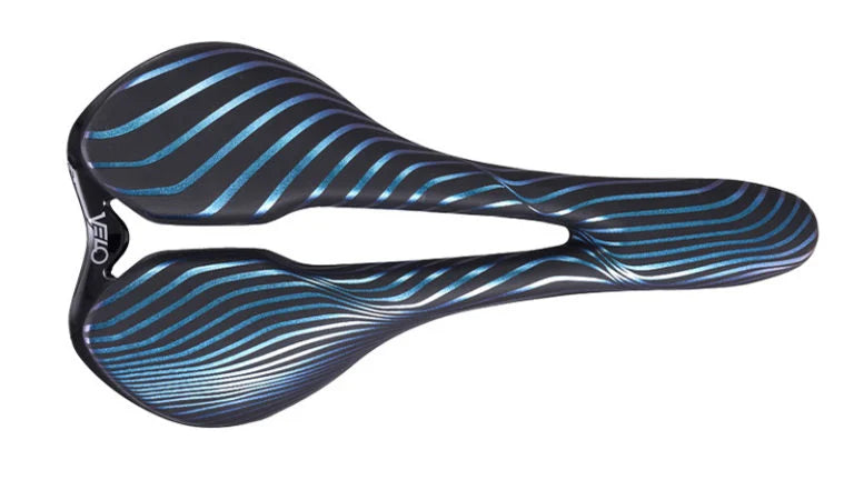 Velo Angel Ride Saddle - 143mm - Blue Swirl