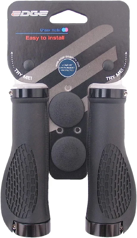 Edge Ergo City Grips - 130 mm - Double Lockring - Black