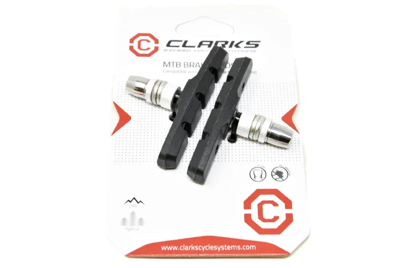 Bicycle riding clothing with swimming adaptability-One Pair of Genuine Clarks CP510 70mm MTB Threaded V Brake Blocks Brake Pads Shoes