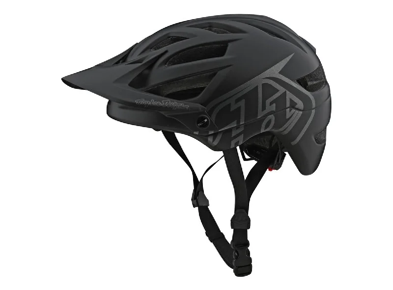 bicycle helmets for budget buyers-Troy Lee Designs A1 MTB Helmet - Drone - Black-Silver - 2020