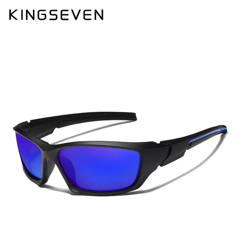 Bicycle riding clothing for UV resistance-KINGSEVEN Fashion Cycling Polarized Sunglasses Men Luxury Brand Designer Vintage Driving Sun Glasses Male Goggles Shadow UV400