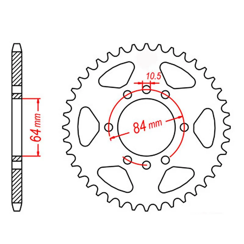 MTX 1826 Steel Rear Sprocket #520 (39T) (11-220-39)