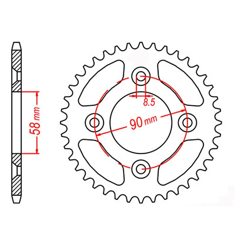 MTX 1213 Steel Rear Sprocket #420 (39T) (11-GEL-39)