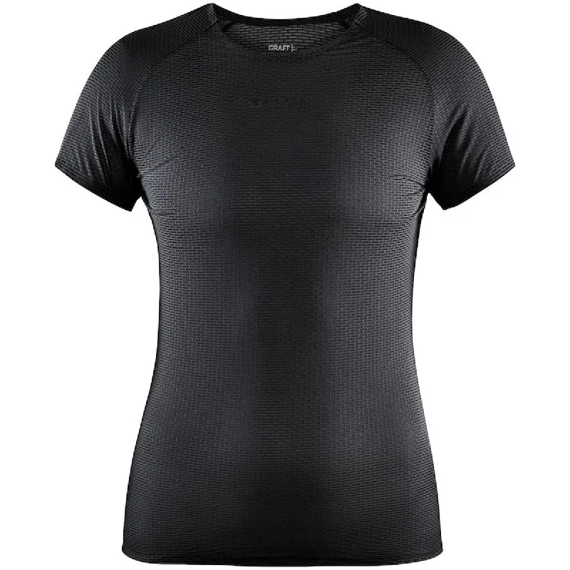 Bicycle riding clothing for hilly terrains-Maglia intima donna Craft Pro Dry Nanoweight SS - Nero