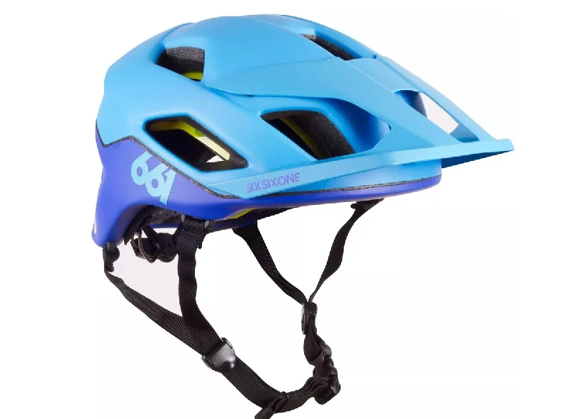 bicycle helmets with padded lining-661 Crest MIPS MTB Helmet - Blue-Blue