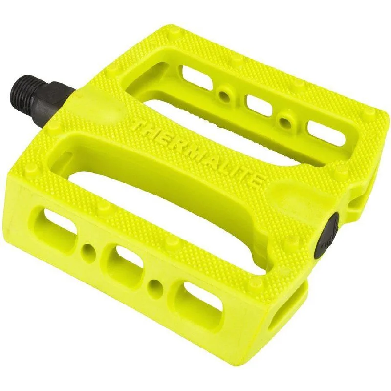 Bicycle handlebar mirror mount-Thermalite Pedals - Platform Composite/Plastic 9/16" Neon Yellow