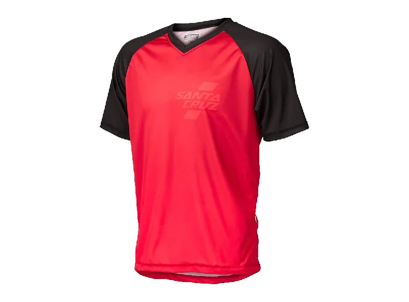 Bicycle riding clothing limited editions-Santa Cruz Trail Short Sleeve MTB Jersey - Red