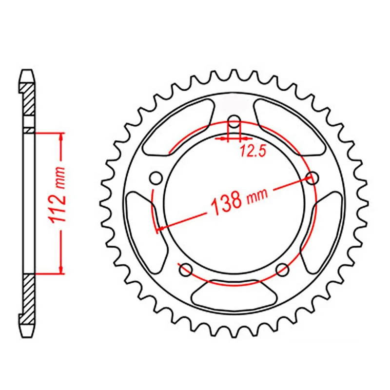 MTX 302 Steel Rear Sprocket #530 (42T) (11-MW0-42)