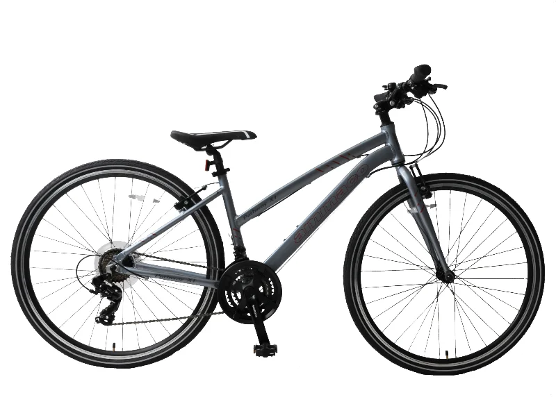 Ammaco Pathway X1 700c Wheel Ladies 16" Alloy Frame Grey Hybrid Bike 21 Speed