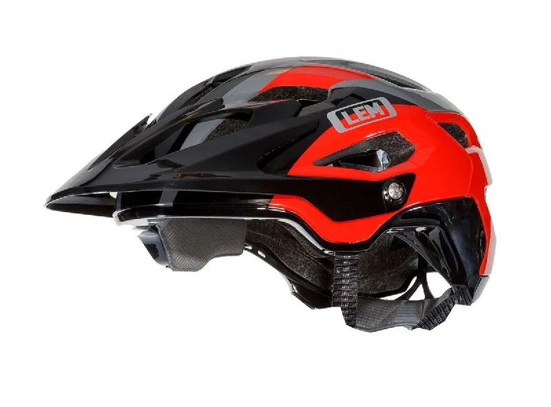 bicycle helmets for thrill seekers-LEM Flow MTB Helmet  - Red