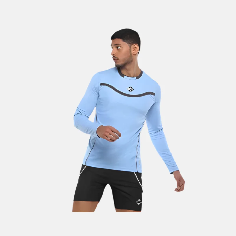 Bicycle riding clothing with injury prevention-Nivia Armour Men's Goalkeeper Jersey -Sky Blue