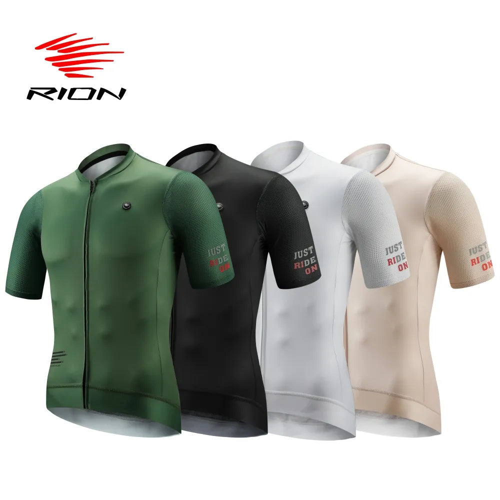 Bicycle riding clothing with low carbon footprint-RION Men's Cycling Jersey MTB Mountain Bike Shirts Road Riding Bicycle Clothes Motocross Jumper Downhill Top Outdoors Sports Pro