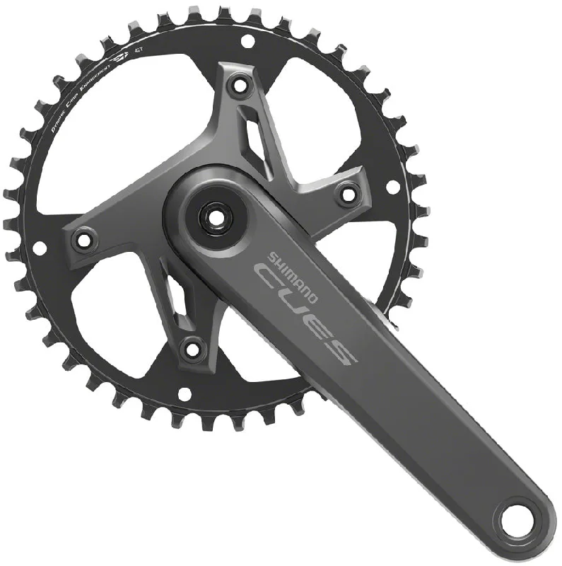 Bicycle crankset replacement-Shimano CUES FC-U6000-1 Crankset - 170mm 9/10/11-Speed 42t Asymmetric 110 BCD Hollowtech II BLK