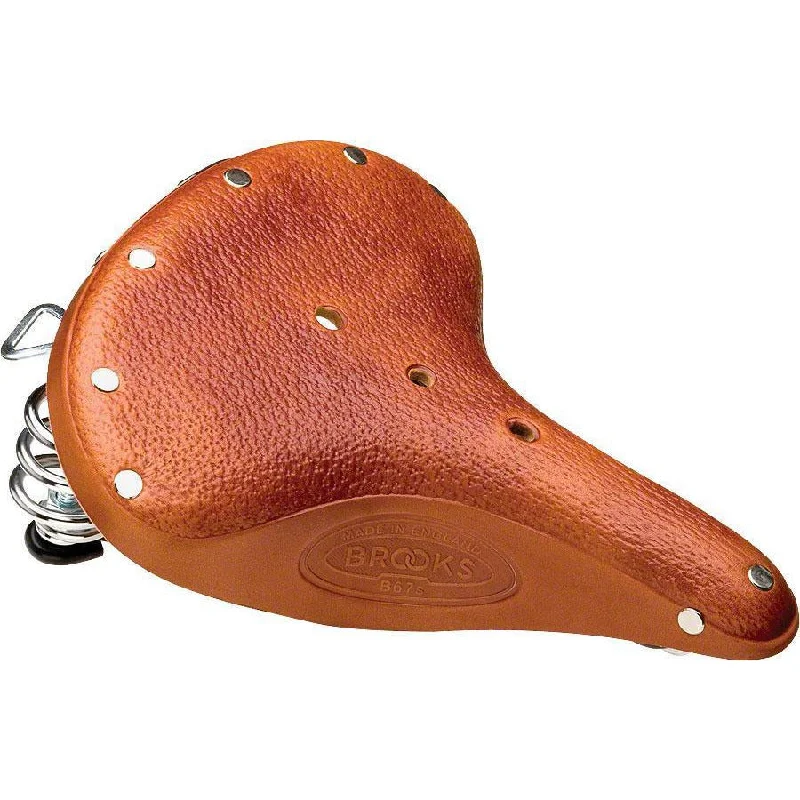 B67 S Women's Leather Saddle with chrome rails and springs