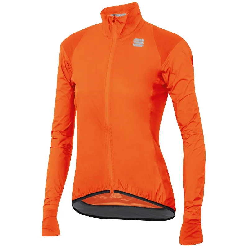 Bicycle riding clothing for wind resistance-Mantellina donna Sportful Hot Pack No Rain - Arancio