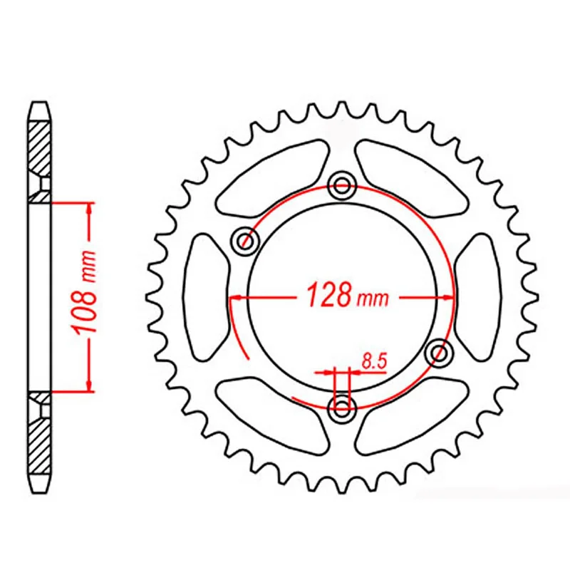 MTX 797 Steel Rear Sprocket #428 (57T) (11-08G-57)