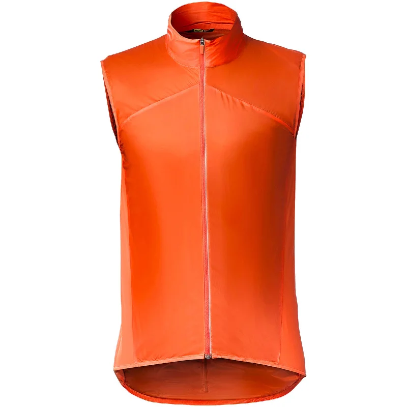 Bicycle riding clothing with wind flaps-Gilet Mavic Sirocco - Arancio