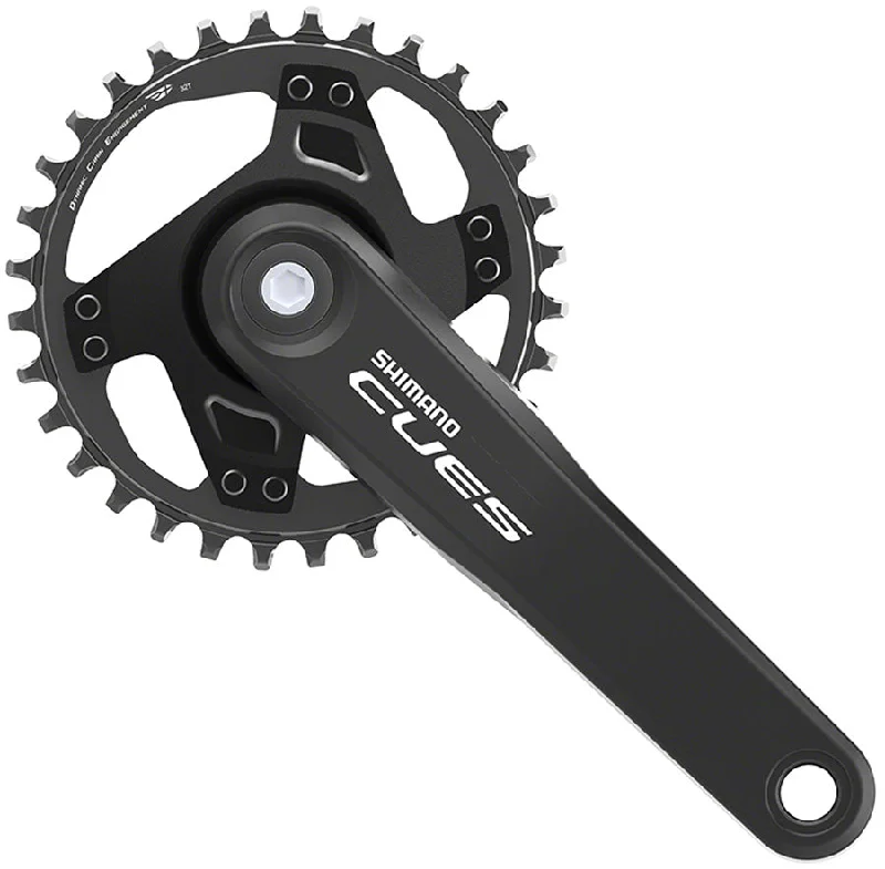 Bicycle frame dropout-Shimano CUES FC-U4000-1 Crankset - 170mm 9/10/11-Speed 32t Riveted Square Taper JIS Spindle Interface BLK