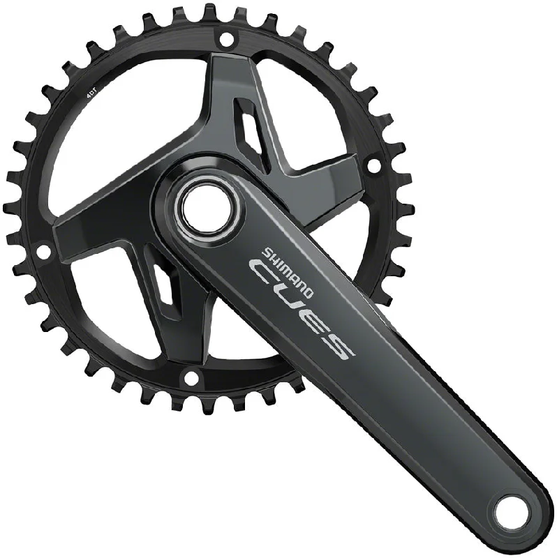 Bike wheel quick release-Shimano CUES FC-U8000-1 Crankset - 170mm 9/10/11-Speed 40t Asymmetric 96 BCD Hollowtech II BLK