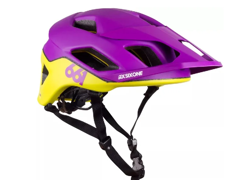 bicycle helmets for modern riders-661 Crest MIPS MTB Helmet - Purple-Yellow