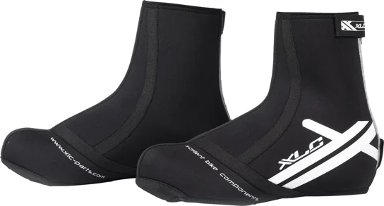 Bicycle riding clothing for ice safety-XLC OVERSHOES 4mm THICK NEOPRENE FABRIC REFLECTIVE STRIPS FOR WINTER 50% OFF RRP