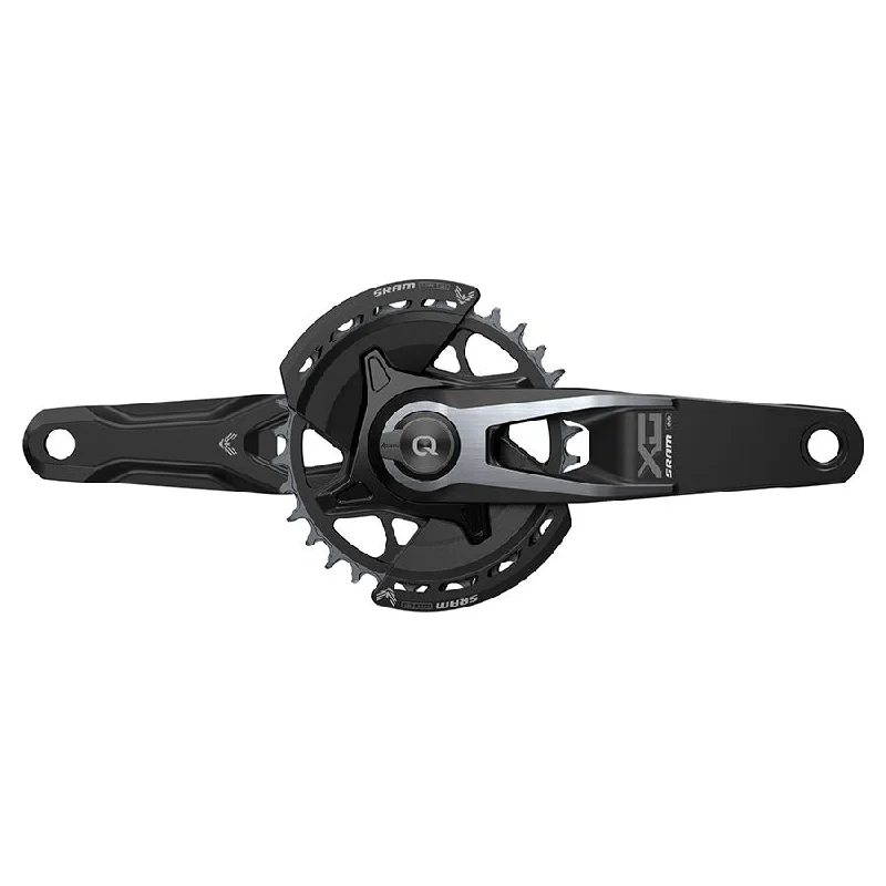 Bicycle headlight bracket-SRAM X0 Eagle T-Type AXS Power Meter Wide Crankset - 165mm 12-Speed 32t Chainring Direct Mount 2-Guards PM DUB Spindle BLK