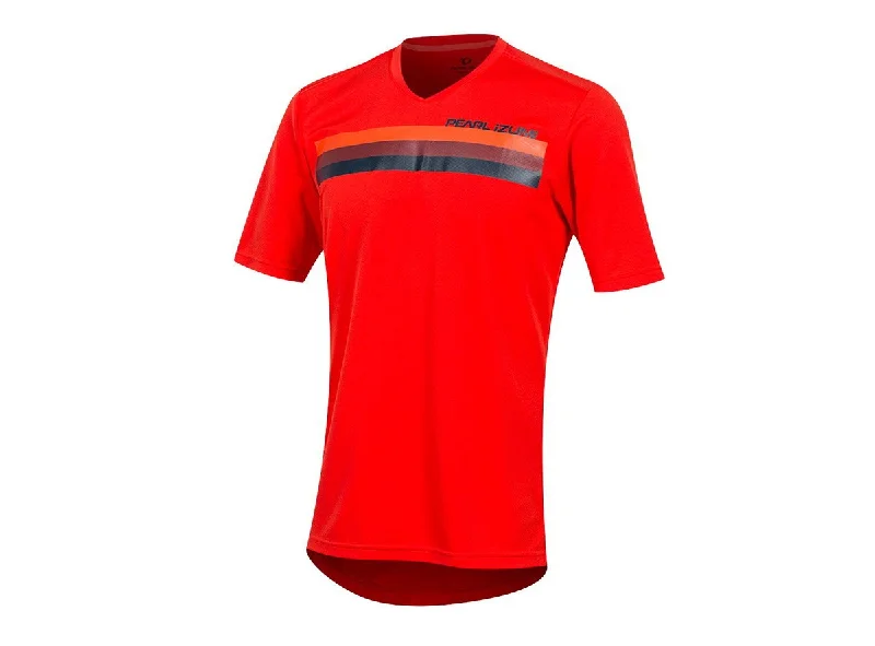 Bicycle riding clothing for mud resistance-Pearl Izumi Summit Short Sleeve MTB Jersey - Torch Red