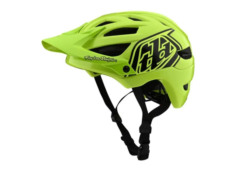 bicycle helmets with winter protection-Troy Lee Designs A1 MTB Helmet - Youth - Drone - Glo Green - 2021