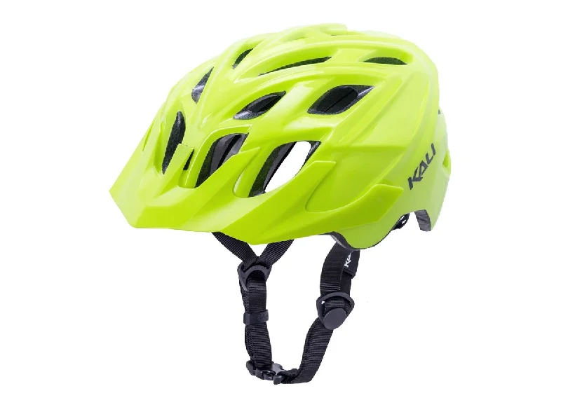 bicycle helmets for bold riders-Kali Protectives Chakra Solo MTB Helmet - Solid Flo Yellow