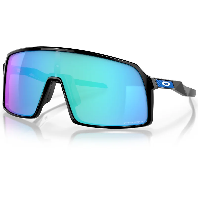 Bicycle riding clothing with velcro-Occhiali Oakley Sutro - Polished Black Prizm Sapphire